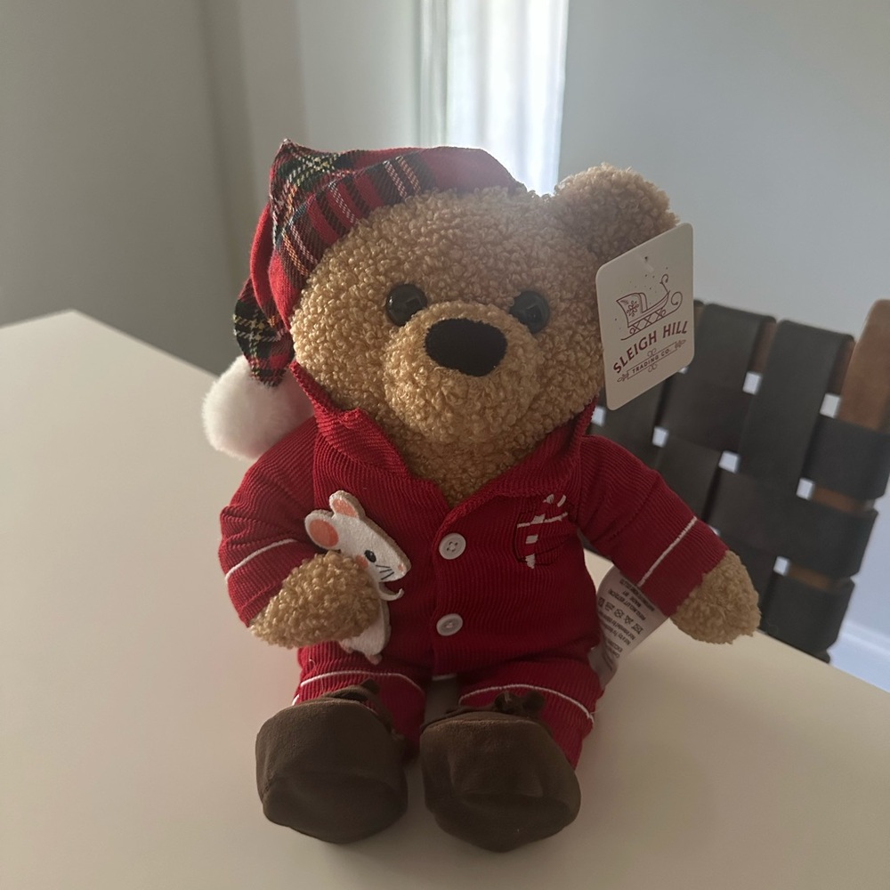 T.J.Maxx Sleigh Hill Red Teddy Bear with Pajamas NWT Viral Ralph Lauren Inspired